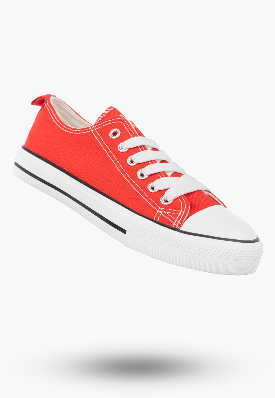 Trampki Damskie Buty Sportowe Niskie Casual Klasyczne Czerwone American Club