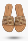 Klapki Damskie Ekoskóra Letnie Buty Eleganckie Casual Brązowe Jezzi 26SD98-9832