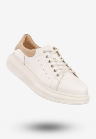Sneakersy Damskie Skórzane Buty Sportowe Eleganckie Ulmani Białe 18541