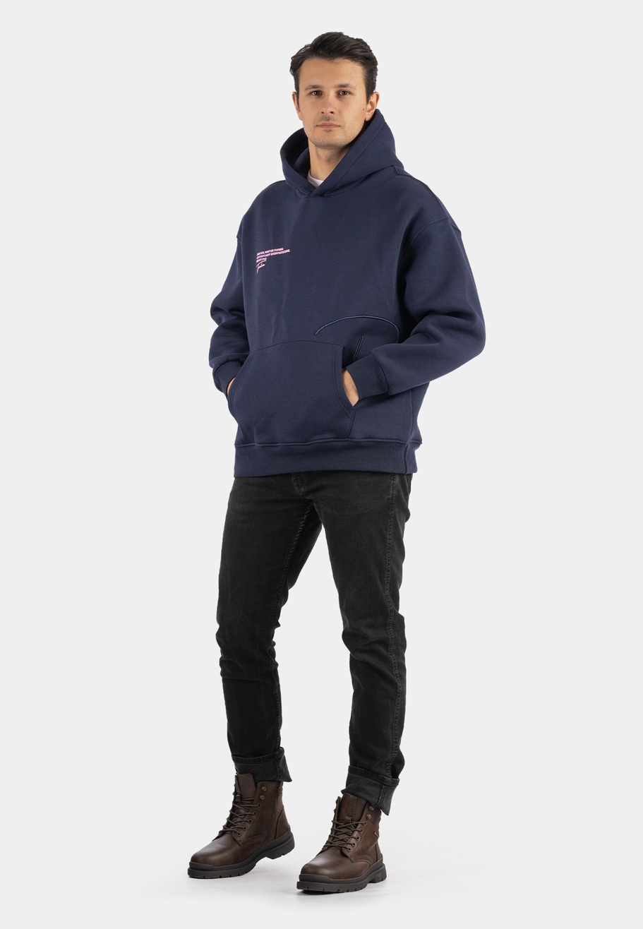 Bluza Męska Z Kapturem Różowa Pantera Casual Streetwear Granatowa 2512