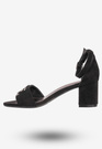 Sandały Damskie Na Klocku Buty Eleganckie Potocki Czarne 23-20008BK