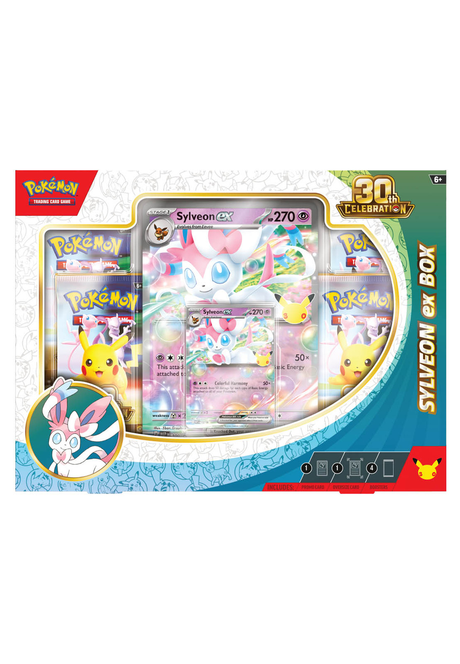 Pokémon TCG 30th Celebration Sylveon ex Box 4 boostery karta promo Jumbo 2026