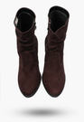 Botki Damskie Skórzane Buty Na Klocku Eleganckie Ocieplane POLSKI PRODUKT
