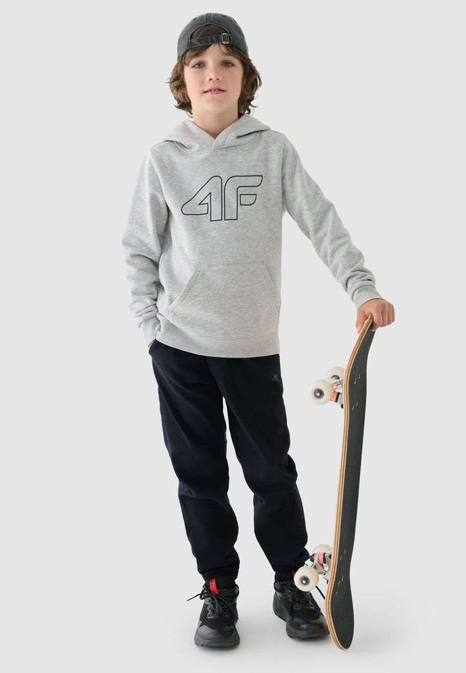 Bluza Chłopięca 4F Z Kapturem Szara 4FJWMM00TSWSM1292