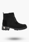 Buty Damskie Botki Trzewiki Czarne Ze Skóry Naturalnej Na Zimę 4044-001-01-5