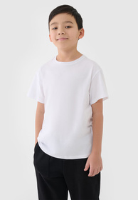 Koszulka Chłopięca 4F T-shirt Biały 4FJWMM00TTSHM2330