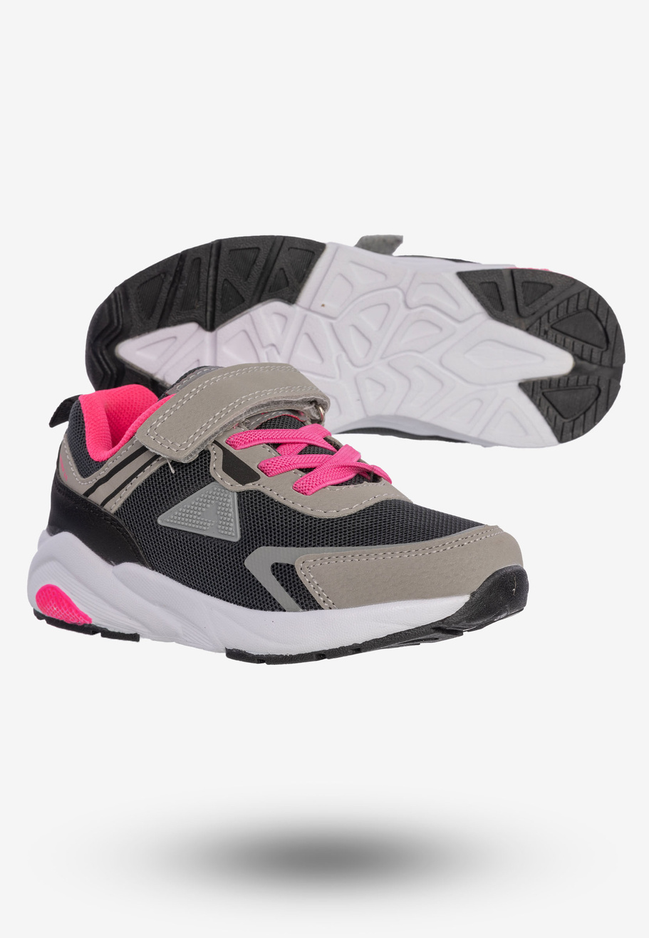 Buty Sportowe Dla Dziewczynki Na Rzepy Dziecięce American Club Szare RL123/23