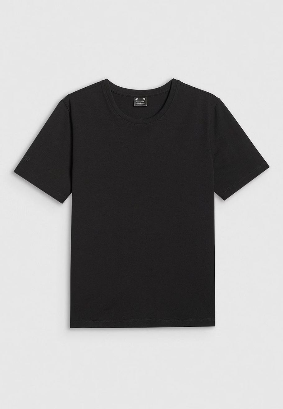 Koszulka T-shirt Damska 4F Sportowa Bawełniana Regular Czarna 4FRMM00TTSHF3617