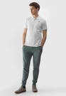 Koszulka Polo Biała 4F Sportowy T-shirt z kołnierzykiem Regular TPTSM130