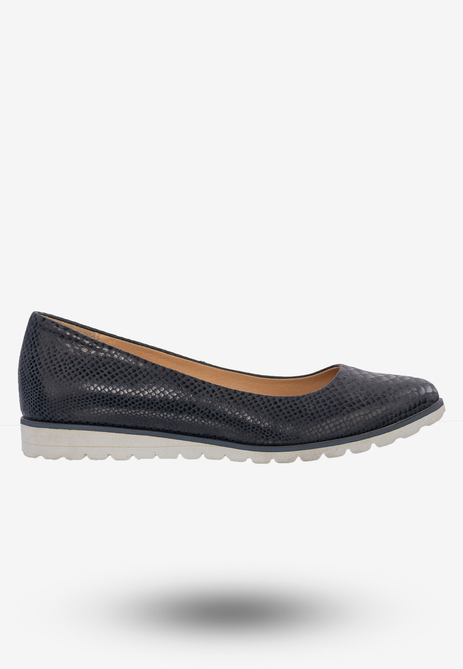 Półbuty Damskie Buty Ze Skóry Naturalnej Granatowe eSKa 1126