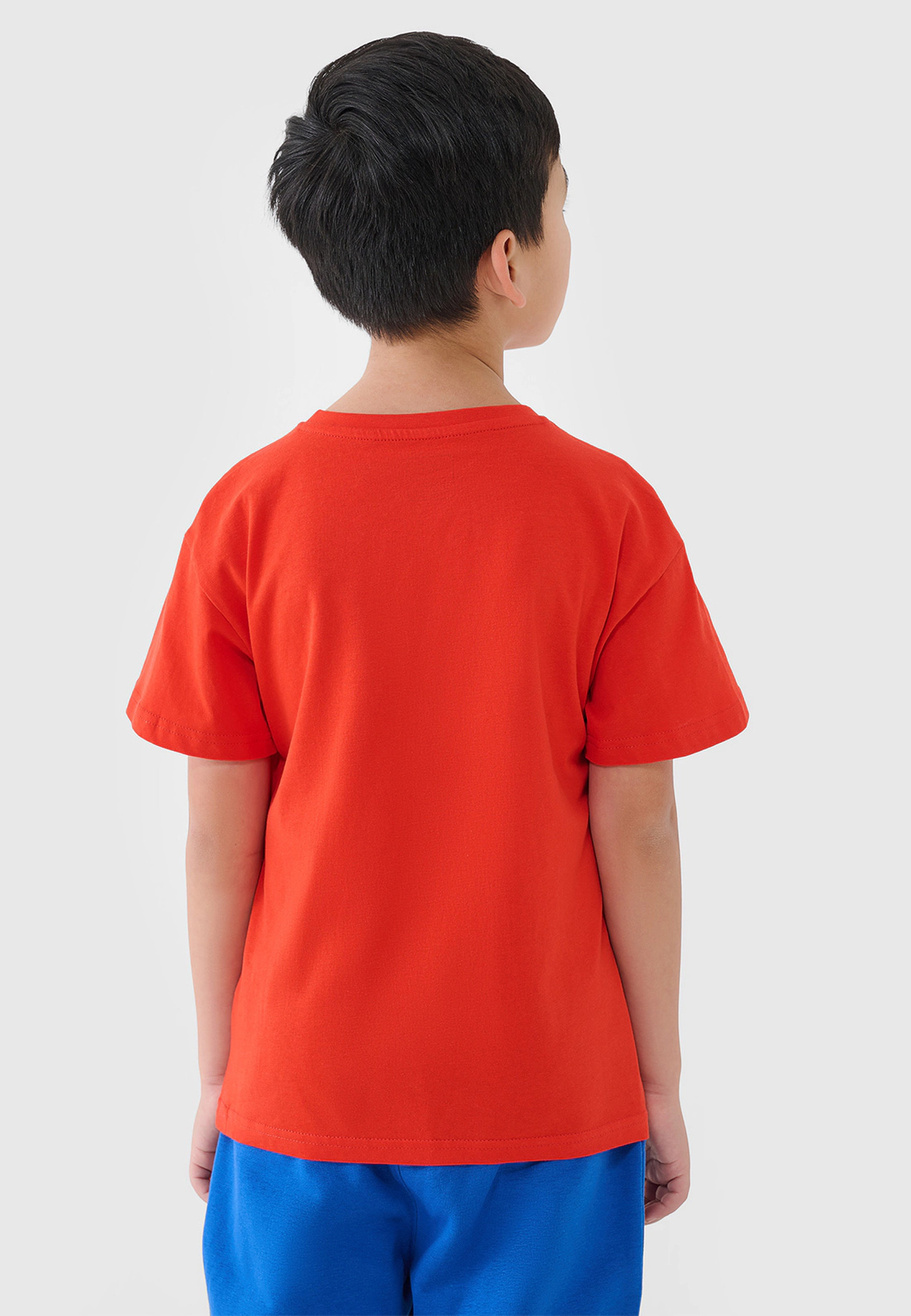 Koszulka Chłopięca 4F T-shirt z logiem Pomarańczowa 4FJRAW24TTSHM2316