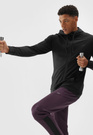 Bluza Męska 4F Czarna Rozpinana Sportowa Treningowa 4FWAW24TFSWM403