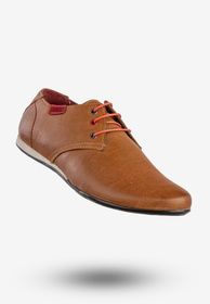 Półbuty Wizytowe Męskie Ekoskóra Buty Eleganckie Brązowe Rolan 987-37