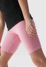 Legginsy Dziewczęce Kolarki 4F dzianinowe jasny róż 4FJWSS24TTIGF129
