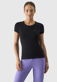 Koszulka Damska 4F T-shirt basic czarny 4FWSS24TTSHF1161