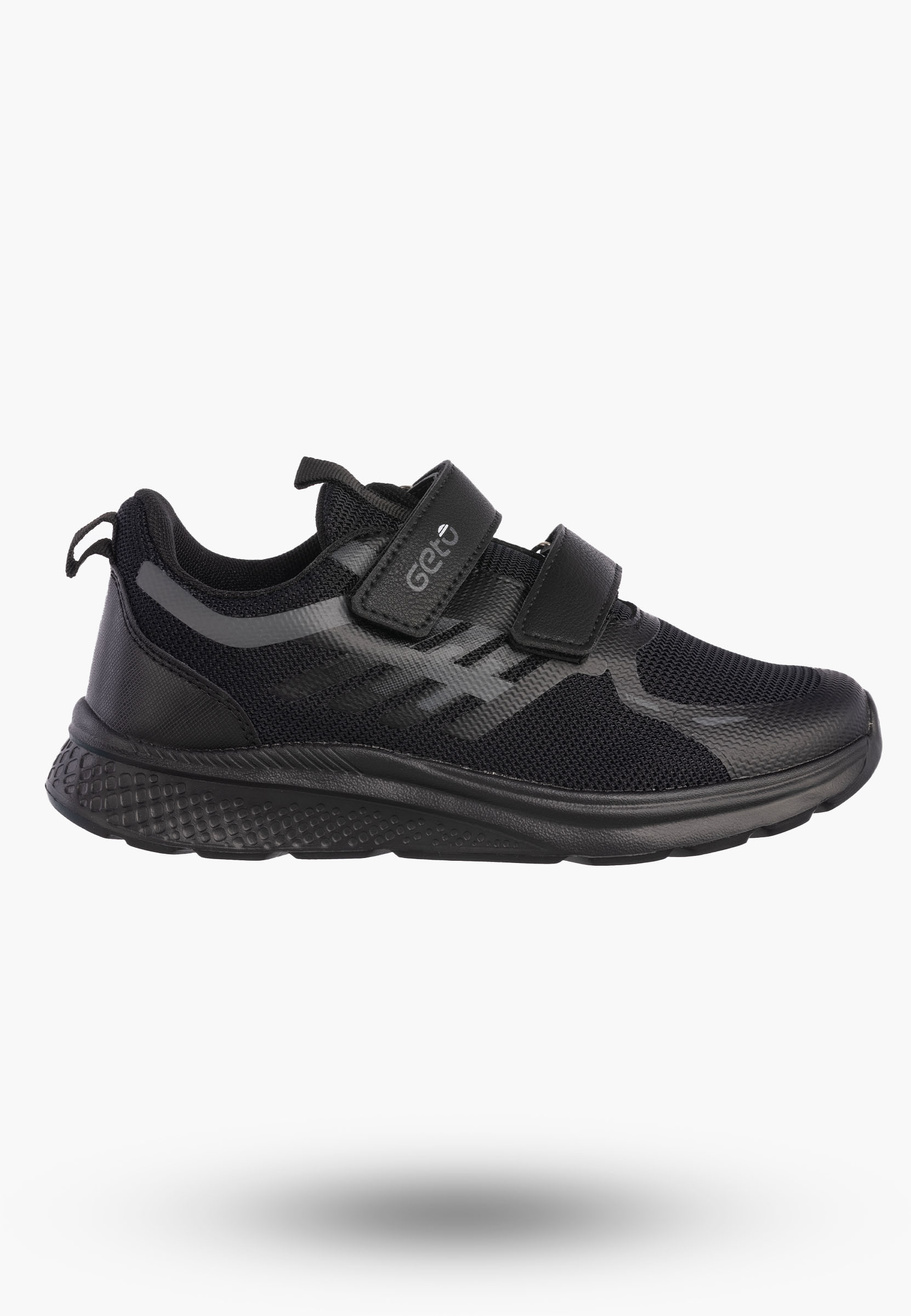 Buty Chłopięce Sneakersy Czarne Na Rzepy Sportowe Materiałowe A-521