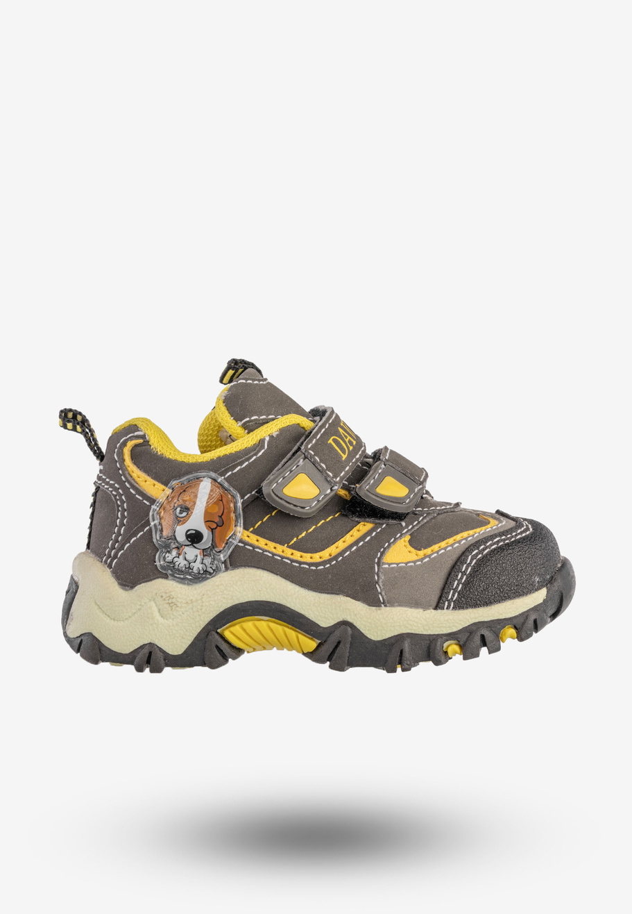 Sneakersy Dziecięce Półbuty Na Rzepy Buty Szare Dawina 0025