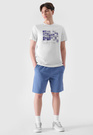 Koszulka Męska 4F T-shirt Biały z nadrukiem 4FRSS24TTSHM2107