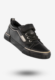 Trampki Dziecięce BIG STAR Ekoskóra Buty Na Rzepy Czarne HH374029