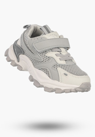 Buty Sportowe Dziecięce Półbuty Sneakersy Na Rzepy Szare APAWWA