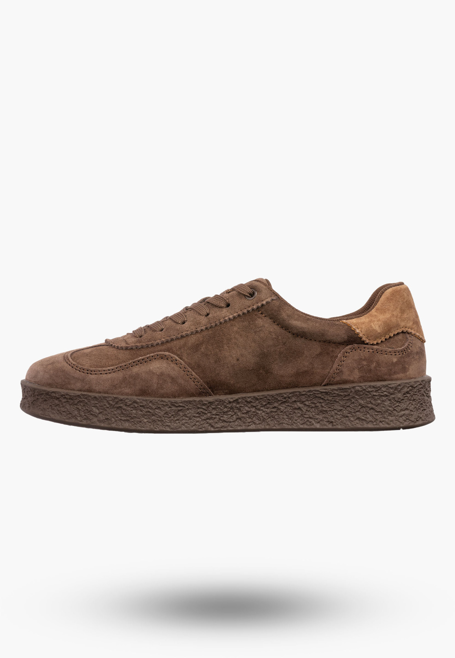 Sneakersy Damskie Skórzane Buty Sportowe Casual Brązowe S.Barski