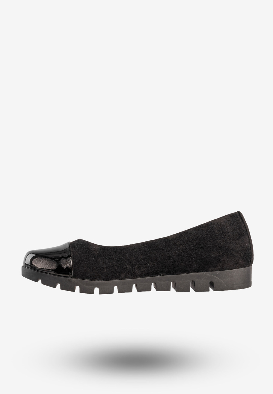 Półbuty Damskie Buty Eleganckie Wsuwane Czarne Aloeloe BB244028