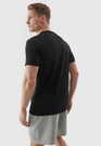 Koszulka Męska 4F Sportowy T-shirt Czarny Regular TTSHM1155