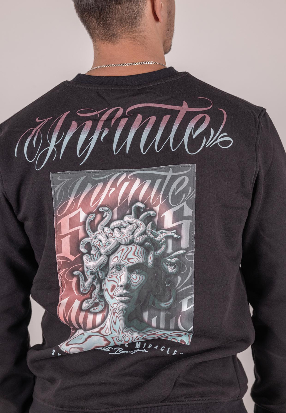 Bluza męska bez kaptura z nadrukiem INFINITE M3280
