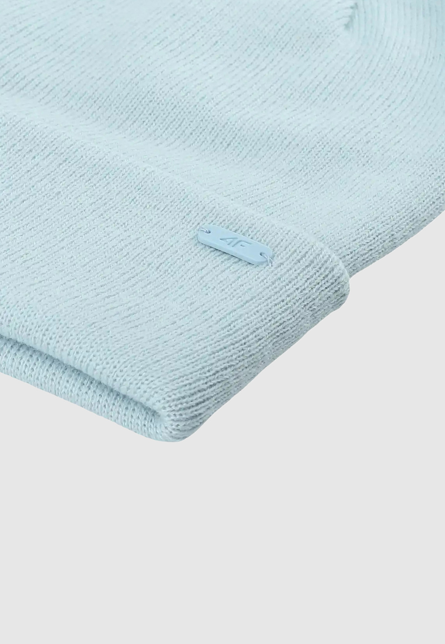 Czapka 4F Zimowa Beanie Uniseks Sportowa Jasny Niebieski 4FWAW25ACAPU622