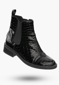 Buty Damskie Botki Czarne Sztyblety Modne Na Zimę D201X6