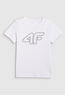 Koszulka Chłopięca 4F T-shirt Z Nadrukiem Biała 4FJWMM00TTSHM2331