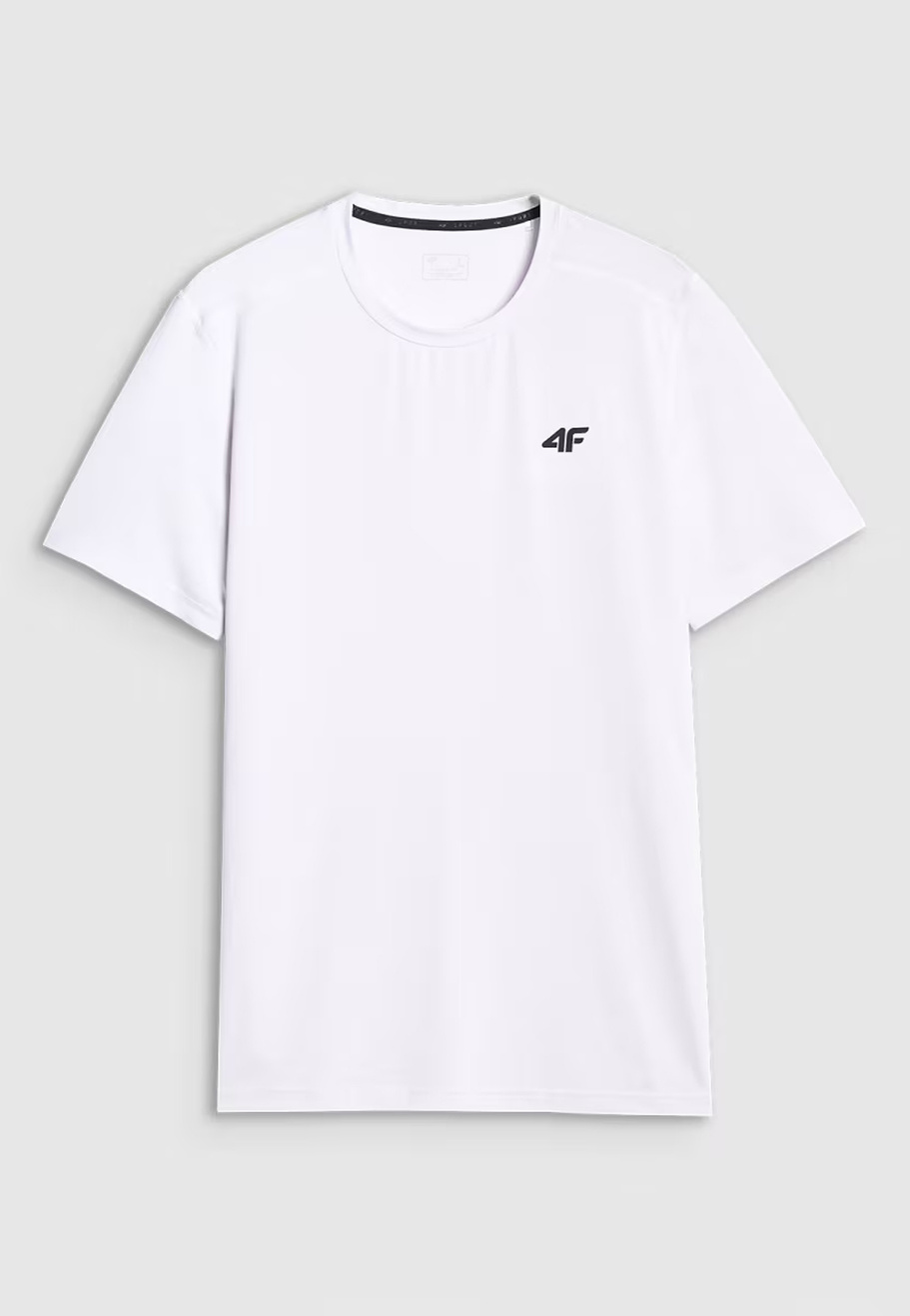 Koszulka Męska 4F T-shirt Treningowy Szybkoschnący Biały 4FWMM00TFTSM1830