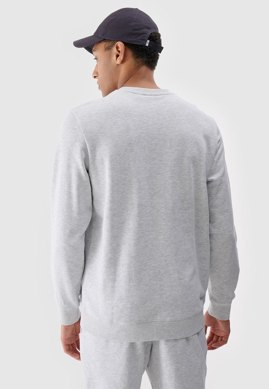 Bluza Dresowa Męska 4F Bez Kaptura Basic Szara 4FWMM00TSWSM1767