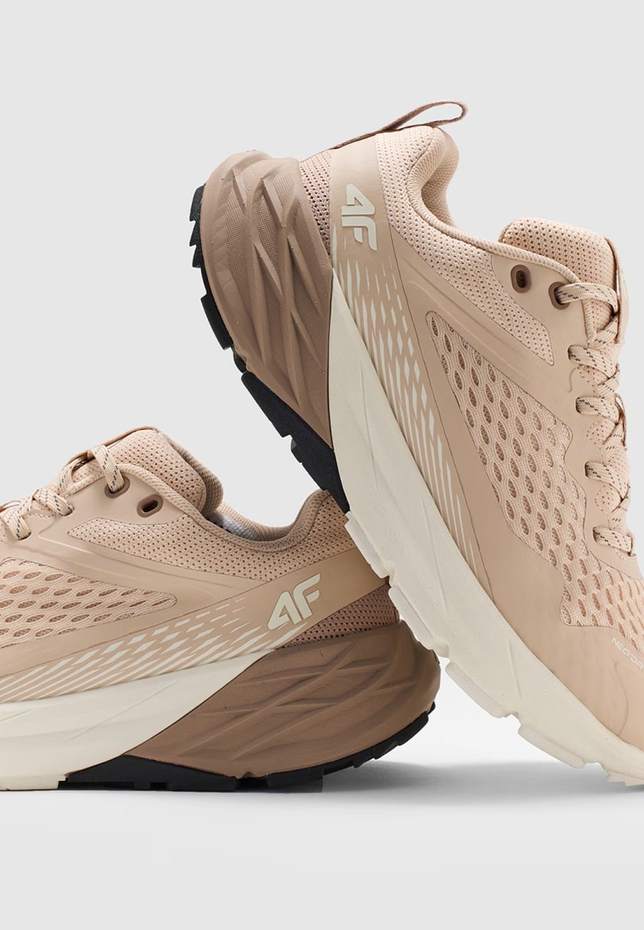 Buty 4F Damskie do Trekkingu Trailu Niskie Sportowe Sneakersy SPEED HIKER Beżowe