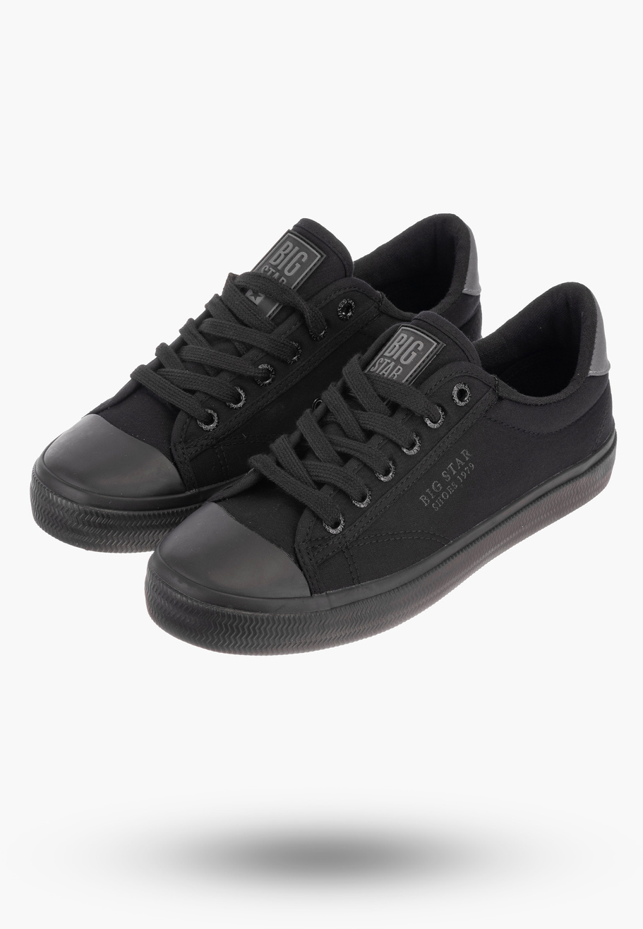 Trampki Damskie BIG TAR Czarne Buty Materiałowe LL274092