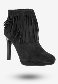 Botki Damskie Ekoskóra Buty Na Obcasie Zimowe Sergio Leone Czarne 44675