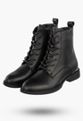 Botki Damskie Skórzane Buty Ocieplane Na Zimę Wysokie Czarne Filippo DBT6520/25BK