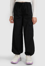 Spodnie Cargo Dziewczęce 4F Sportowe Oversize Joggery Czarne 4FJWAW25TTROF1246