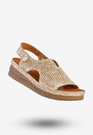 Sandały Damskie Skórzane Maciejka Buty Eleganckie Złote L4494-25/00-1