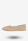 Espadryle Damskie Ażurowe Buty Casual W Kwiaty Półbuty Beżowe DD3001D-51