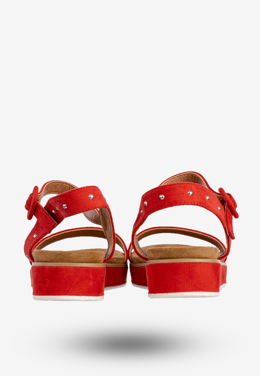 Sandały Damskie Buty Na Lato Lekkie Wygodne Czerwone Goodin GD-OC-302