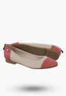 Buty Damskie Baleriny Beżowe Ekoskóra MR1460-1