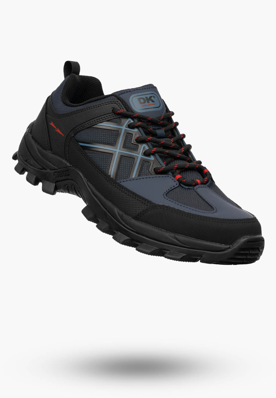 Buty Trekkingowe Męskie DK Sportowe Sznurowane Terenowe Granatowe