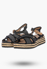 Sandały Damskie Wrangler Na Koturnie Buty Materiałowe Espadryle Granatowe KIM TEX