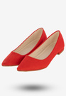 Baleriny Damskie Półbuty Eleganckie Buty Jezzi Czerwone 20BL35-2140-RED
