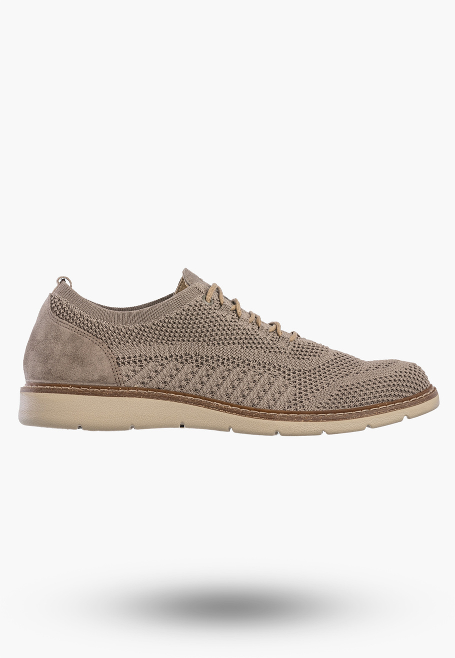 Półbuty Męskie Buty Eleganckie Sneakersy Skóra Naturalna Beżowe IGI&CO 1104022