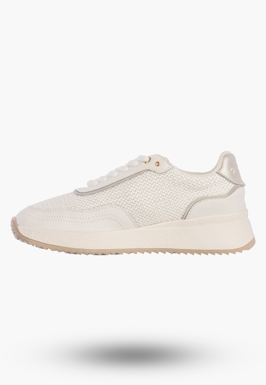Sneakersy Damskie Skórzane Buty Niskie Casual Półbuty Białe Jezzi OL39-5