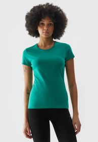 Koszulka Damska 4F Sportowy T-shirt Zielony Slim Fit 4FWSS24TTSHF1161