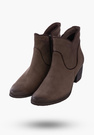 Buty Damskie Botki Brązowe Ze Skóry Naturalnej Na Zimę eSKa 804