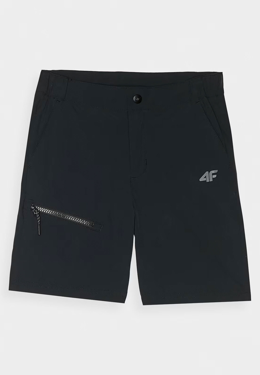 Spodenki Chłopięce 4F Szorty Czarne Way Stretch 4FJWSS24TFSHM437